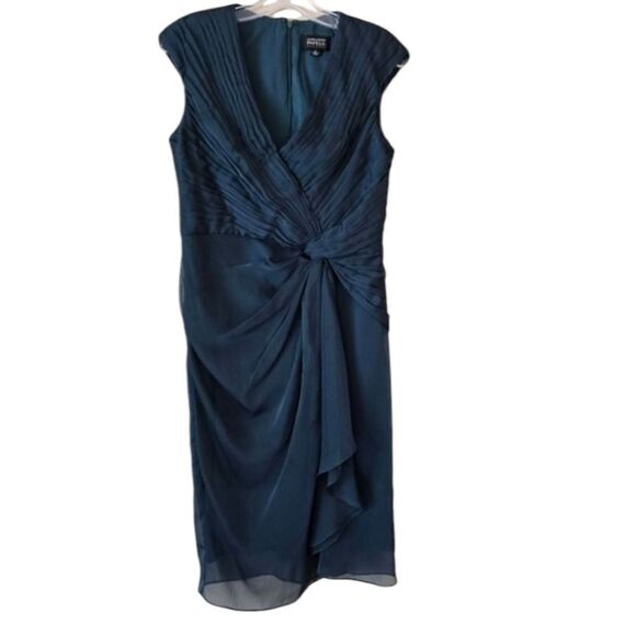 ADRIANA PAPPEL Evening Womens Green Mini Drees Size 8 Glam, Formal - Picture 1 of 10